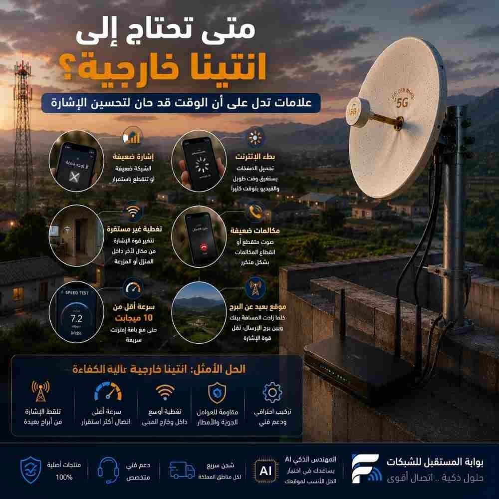 متى تحتاج إلى انتينا خارجية؟ علامات تدل على أن الوقت قد حان لتحسين الإشارة
