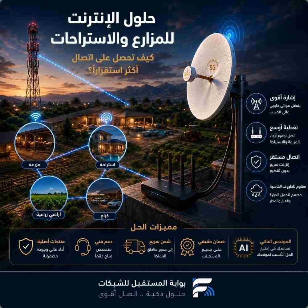 حلول الإنترنت للمزارع والاستراحات: كيف تحصل على اتصال أكثر استقرارًا؟