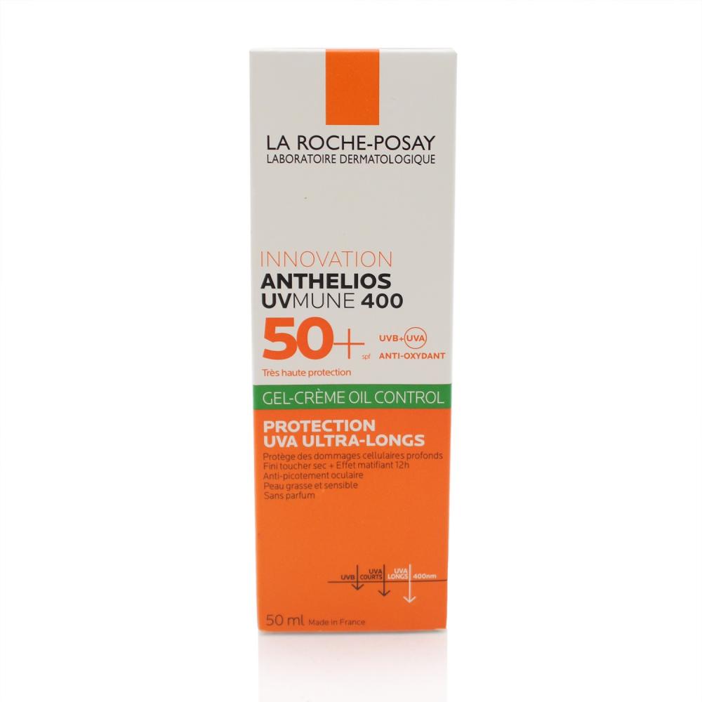 لاروش بوزيه انثيليوس UVMune 400 جل كريم واقي شمس للبشرة الدهنية SPF50+ 50 مل