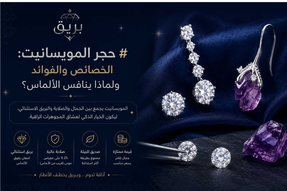 حجر المويسانيت: الخصائص والفوائد ولماذا ينافس الألماس؟