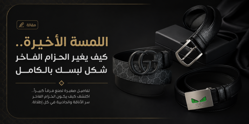 اللمسة الأخيرة.. كيف يغير الحزام الفاخر شكل لبسك بالكامل