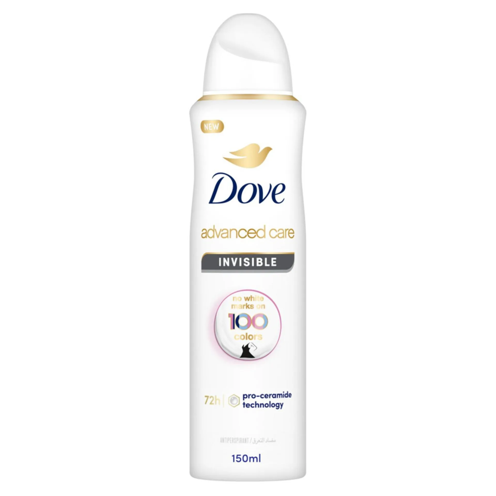 دوف بخاخ أدفانسد كير غير مرئي - حماية 72 ساعة - 150 مل (Dove Invisible Sheer Cool)