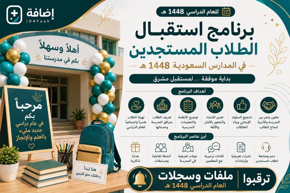 كيفية إعداد برنامج استقبال الطلاب المستجدين 1448 هـ  خطوات عملية ونماذج تنظيمية