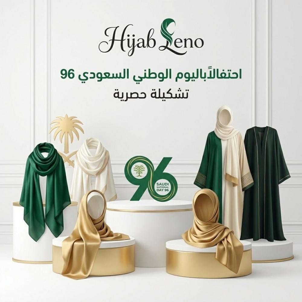 إطلالات اليوم الوطني السعودي 96: أفكار أناقة من حجاب لينو
