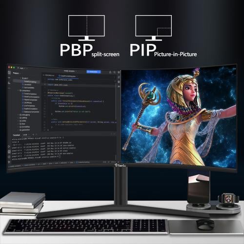 شاشة Tiansu بوصه 34 منحنية واسعة UHD 165 هرتز شاشة...