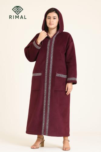 فروة شتوية نسائية عنابي ( عودي )
