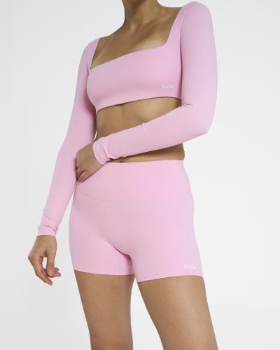 Pink - padded yoga top