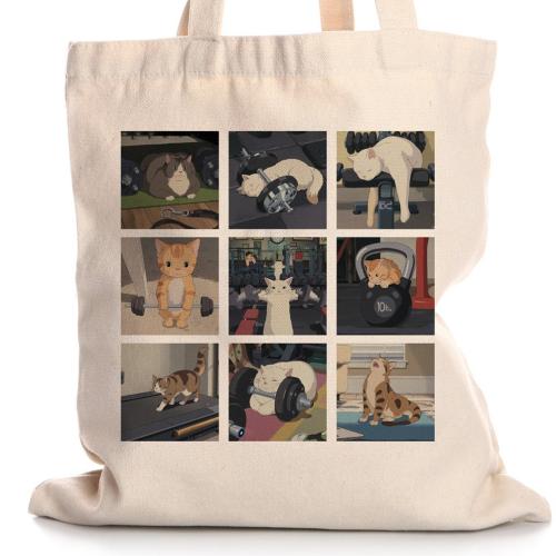 Cat Gym Memes Tote | للرياضيين شنطة للنادي