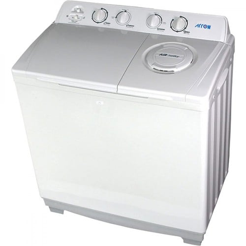 غسالة ملابس ارو 13 كيلو حوضين - ابيض RO-13KTM