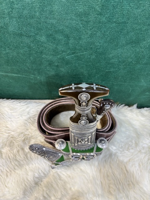 جنبية خنجر قرن فضة