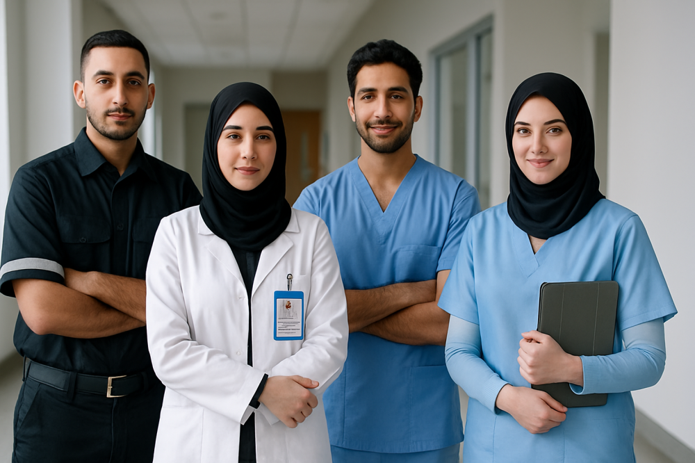 إعلان وظيفي لمستشفى واحة الصحة في الرياض لوظائف صحية وإدارية (مسعف، تم