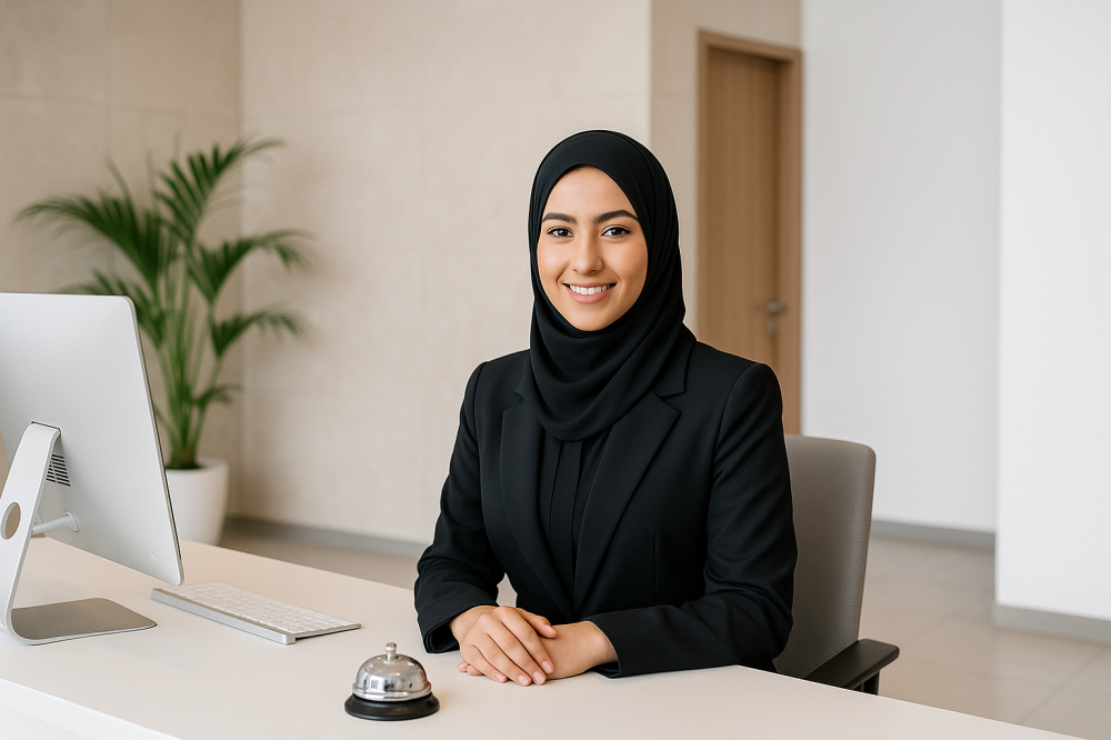 إعلان وظيفي 2025، وظيفة موظف استقبال للنساء (الرياض، صالون قصر مضاوي،