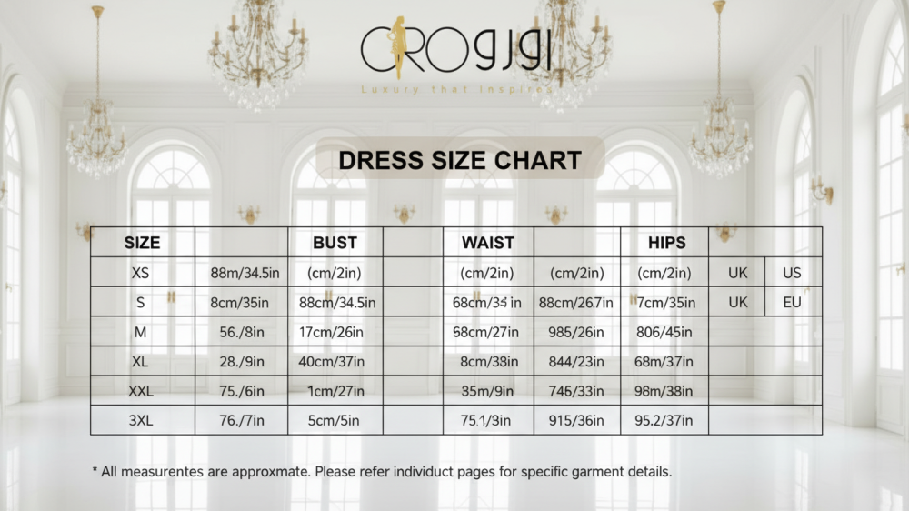 مقاسات الفساتين -أورو  بيلا