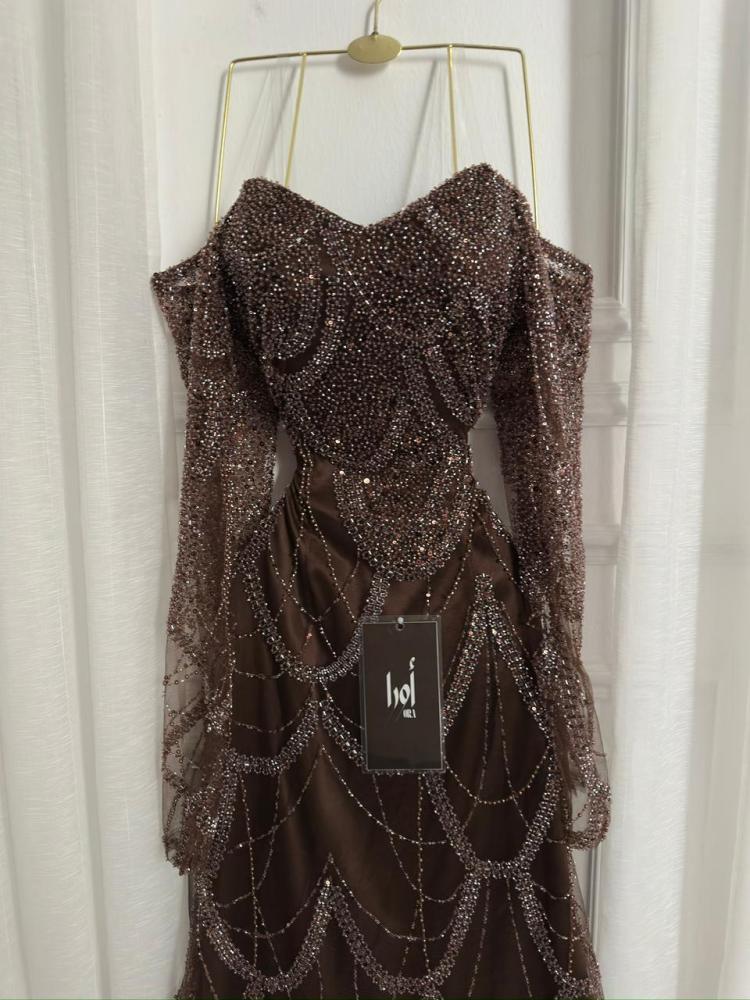 mocha cocktail dress MOCHA VEIL DRESS