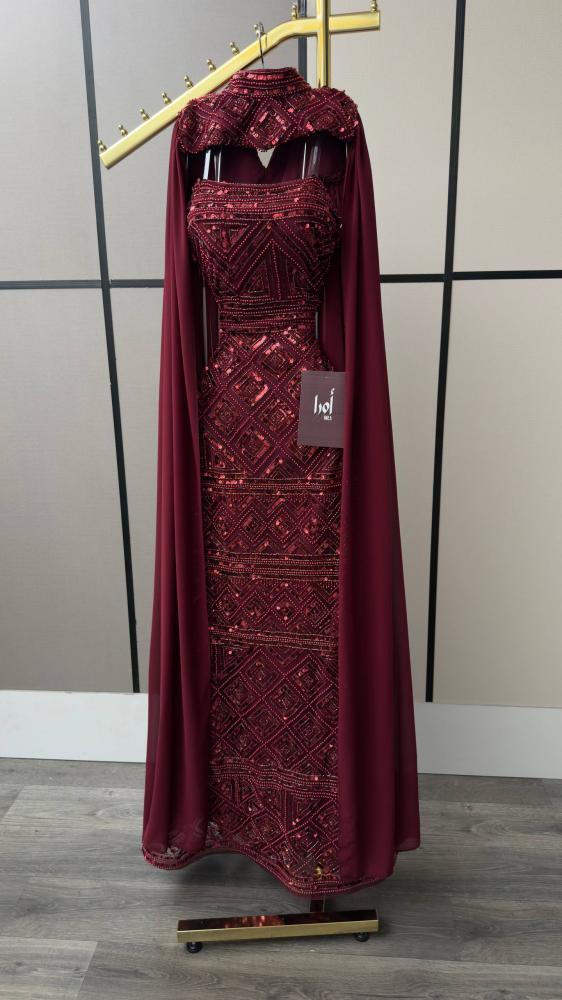 burgundy dress two piece Two-piece with evening beading and georgette trim bin-35 and hanging Size:Size N0 Blue Tassel High-Low Mini A back zipper with