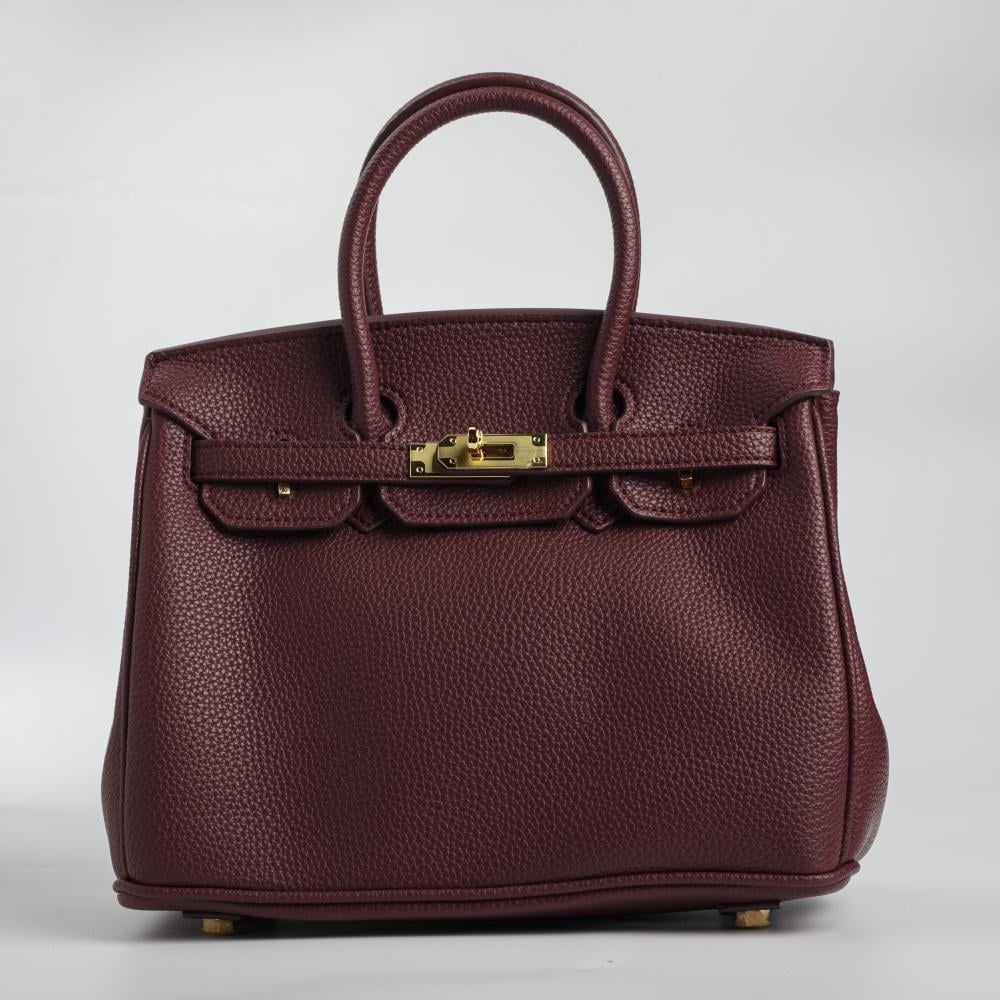 بيركن يد وكتف عنابي مقاس 25 سم ذهبي عالية الجودة