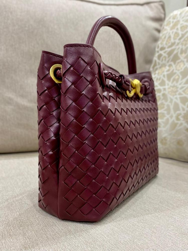 شنطة يد وكتف انديامو عنابي مقاس 25 سم عالية الجودة