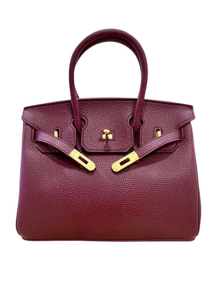 بيركن يد وكتف عنابي مقاس 25 سم ذهبي عالية الجودة