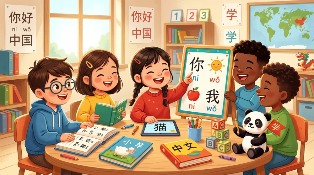 50 كلمة صينية للأطفال مع النطق مع تحميل ملف pdf