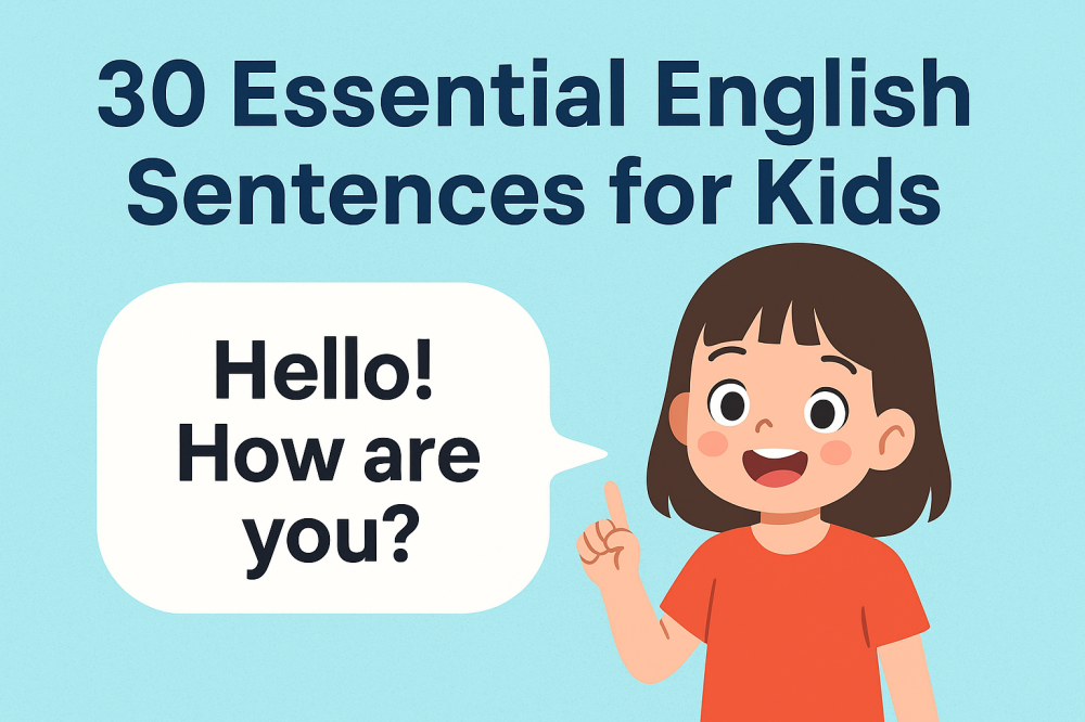 أهم 30 جملة إنجليزية للأطفال