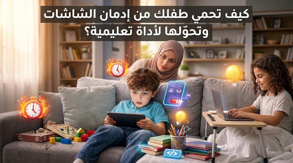 كيف تحمي طفلك من إدمان الشاشات وتحوّلها لأداة تعليمية؟