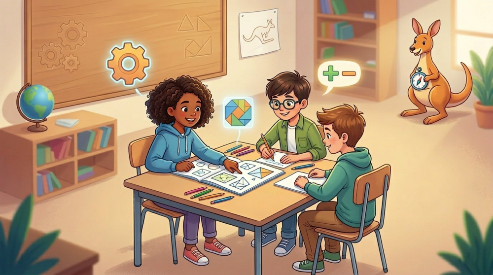 أسئلة كنجارو مستوى متوسط مع الشرح