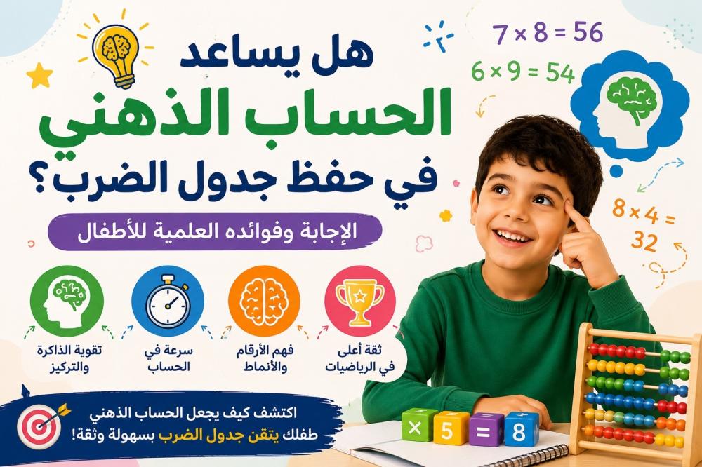 هل يساعد الحساب الذهني في حفظ جدول الضرب؟