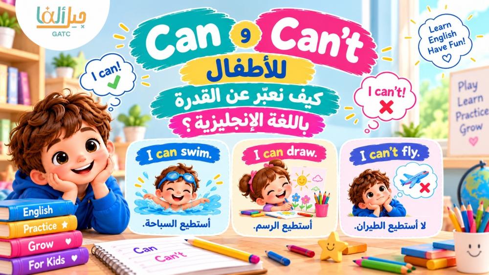 قاعدة Can وCan't للأطفال