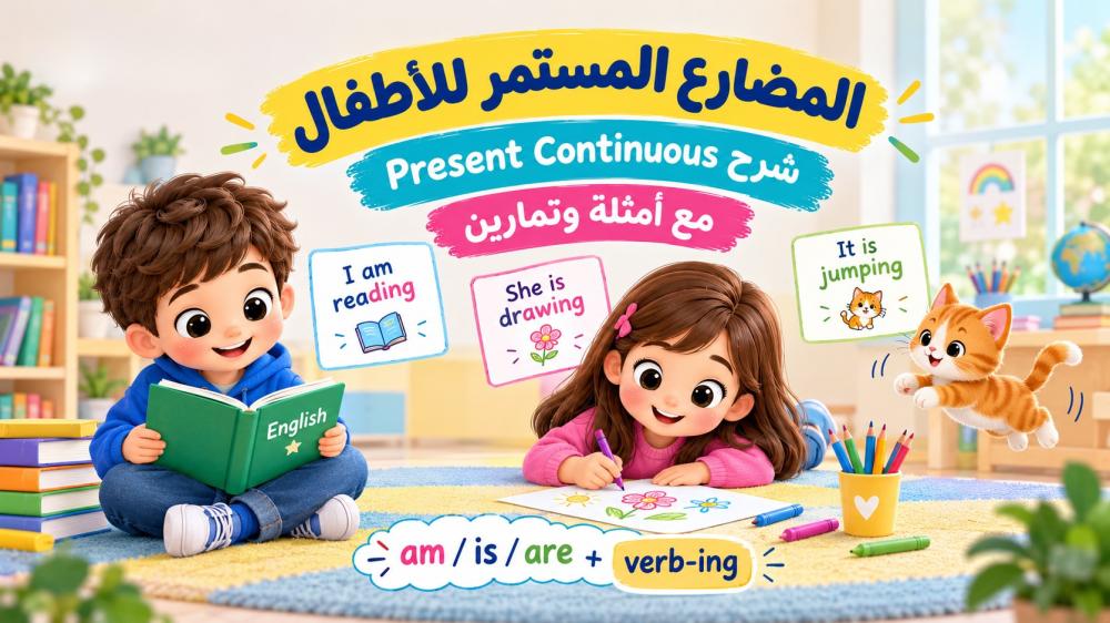 المضارع المستمر للأطفال