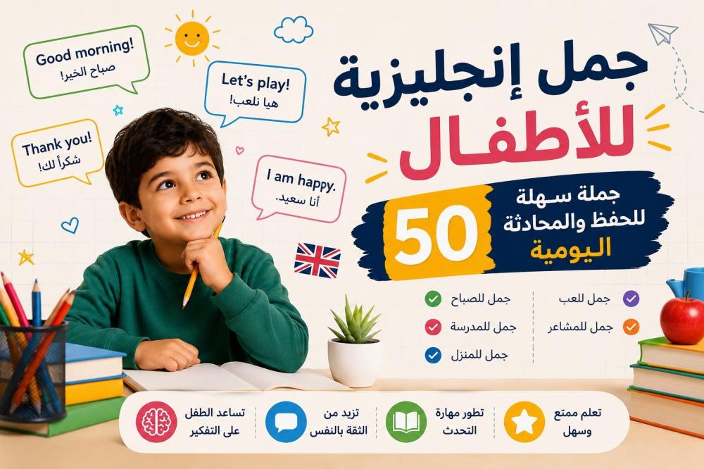 جمل إنجليزية للأطفال