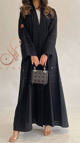 عباية كتان بأزرار