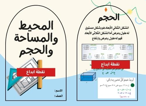 المحيط والمساحة والحجم