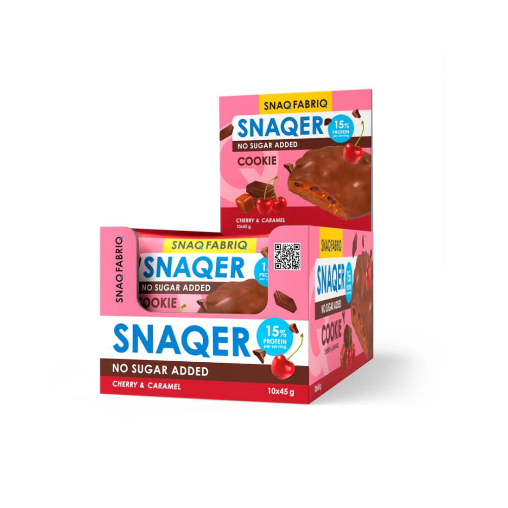 Packet Snaq Fabriq Protein Cookies cherry and caramel flavor 45*10 gm