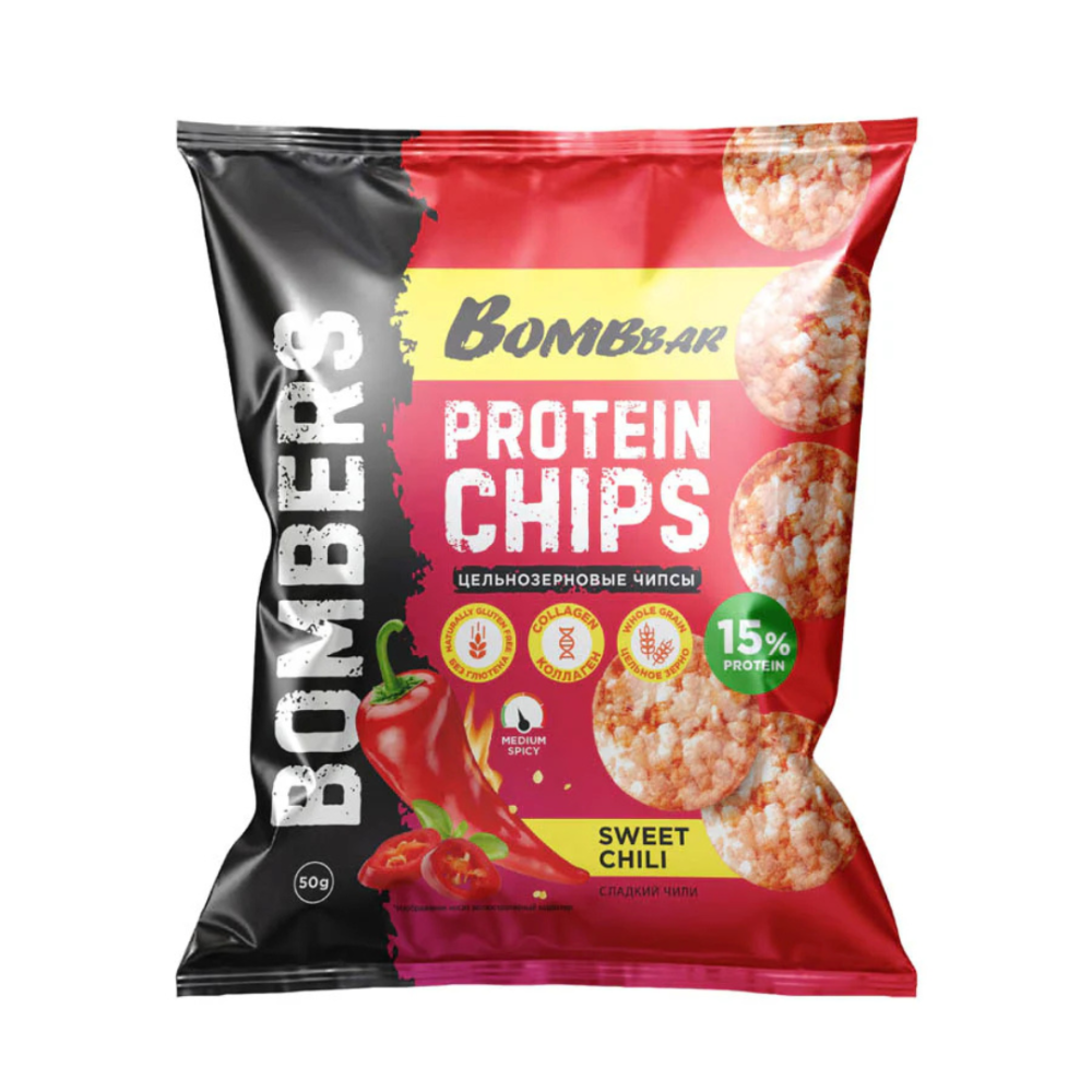 Bombar Protein Chips Sweet Chili Whole Grain 50g