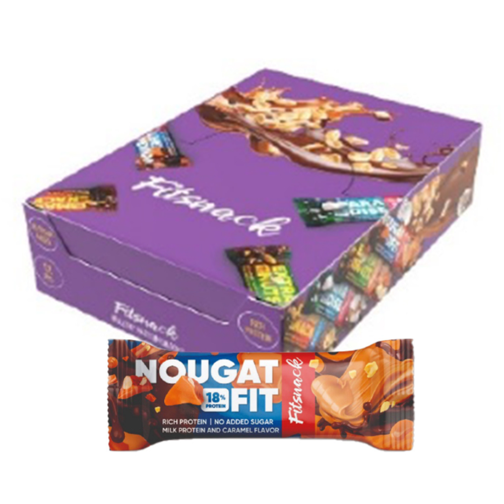 Packet Fit Snack Protein Bar - Whey Protein with Caramel (45g, 12 bars)