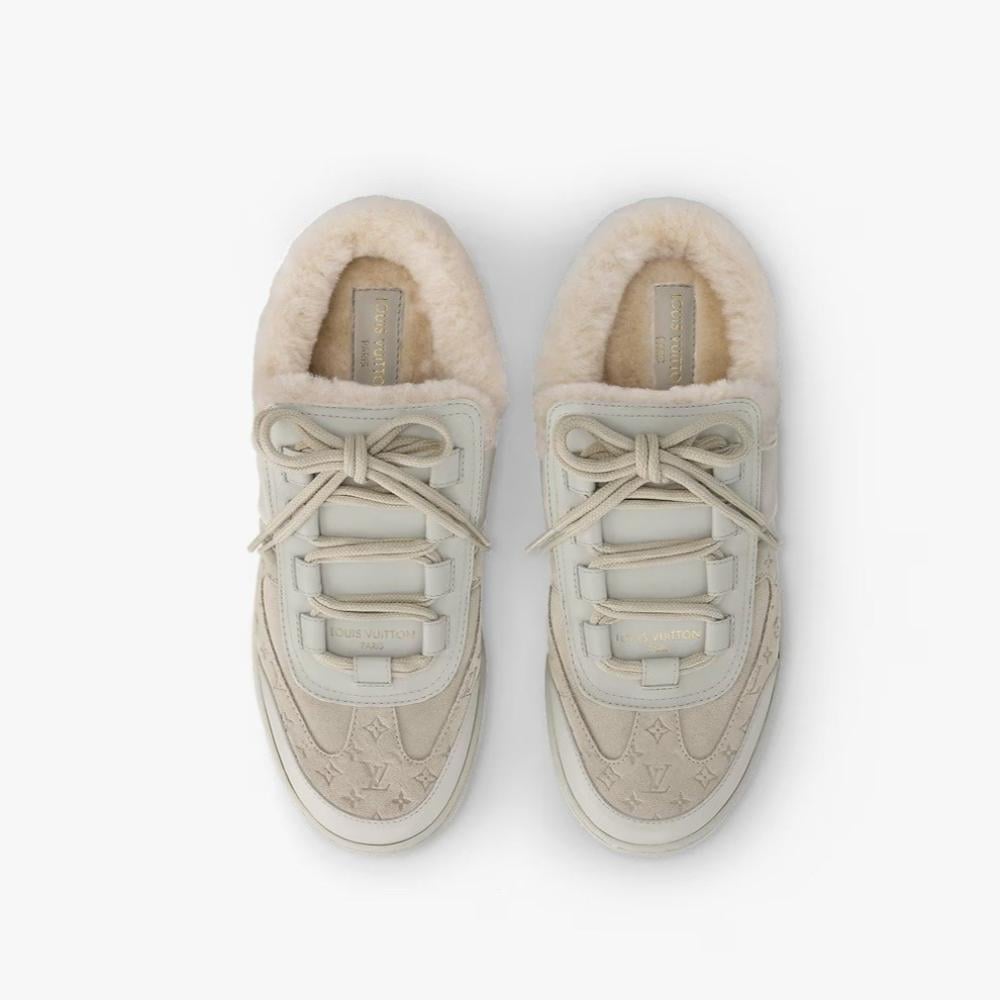 LVSh37 Ballet flats in paper straw with double leather eyelet straps