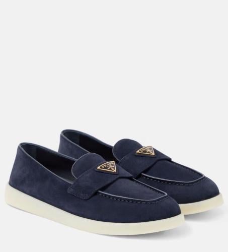Prada Suede Penny Loafers