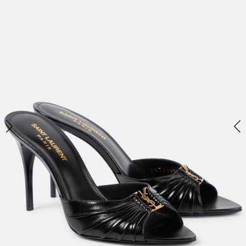 SAINT LAURENT Babylone embellished gathered glosse...