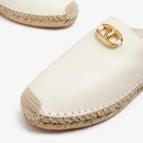 Valentino Vlogo Moon Leather Espadrilles