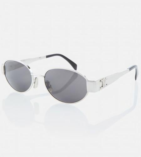 CeGl12 Celine Silver Oval Sunglasses