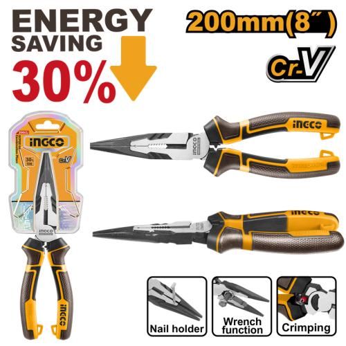 High Leverage Long Nose Pliers 8" زرادية بوز صناعي...