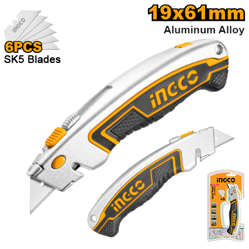 Utility knife Blade 61*19mm With 6PCS bladesسكين م...