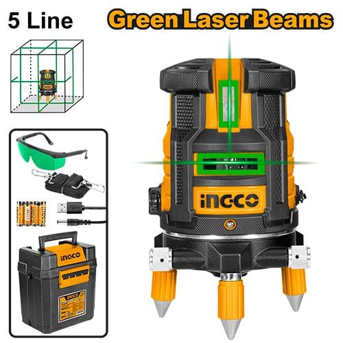 Self-Leveling Line Laser (Green Laser Beams) - HLL...