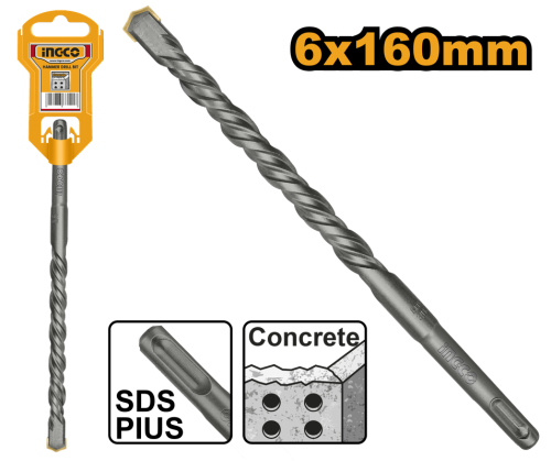 SDS Plus Hammer Drill Bit 06X160 mm ريشة دريل بلك...