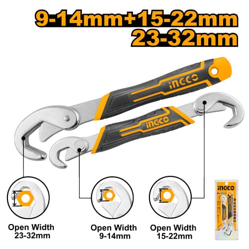 2PCS BENT WRENCH SET  طقم مفتاح سحرى قطعتين متعدد الاستخدام