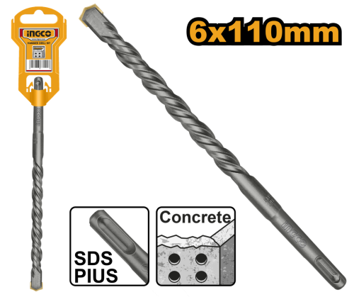 SDS Plus Hammer Drill Bit 06X110 mmريشة دريل بلك 1...