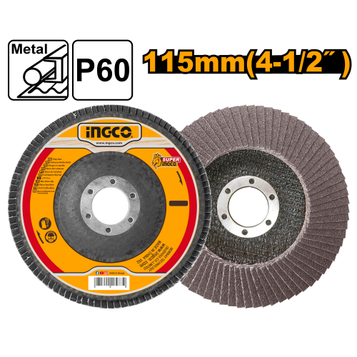 Flap disc 115mm4.5'' *22.2mm,P60ديسك تنعيم 4.5 بوص...