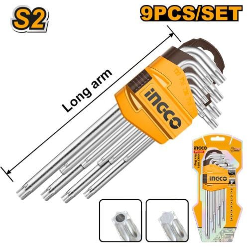 9pcs torx key set Long arm طقم الانكية 9 قطع مشرشر...