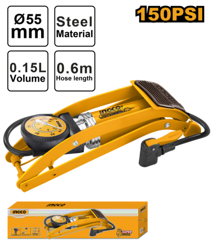 Foot Hand Pump Tire Inflator 150 psi مضخة هواء بال...