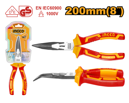 Insulated bent nose pliers 8"زرادية بوز معكوف معزو...